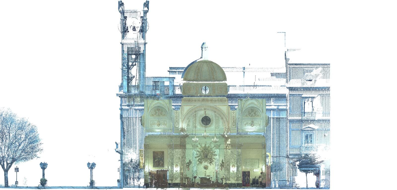 Vista frontale chiesa del carmine